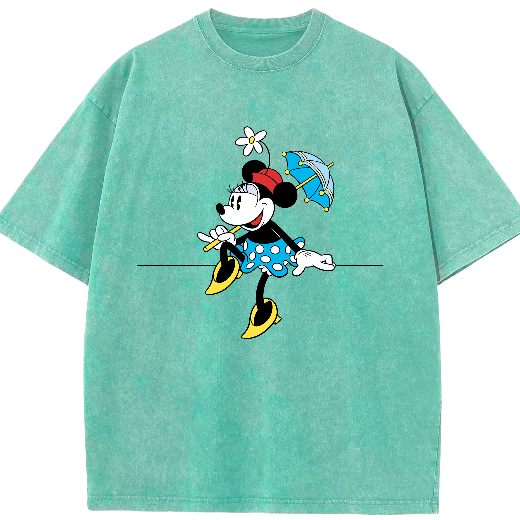 （画像用） ミッキーマウス Mickey Mouse 綿100% ヴィンテージ風 半袖Tシャツ（フロントプリント）